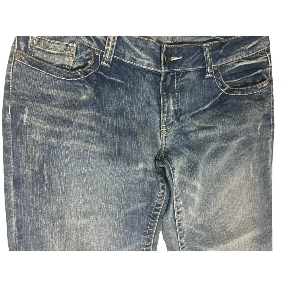 Standards & Practices Juniors 13 Blue Stretch Bootcut Jeans Medium Wash Denim